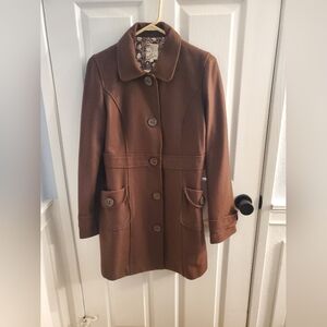 Tulle Brown Trench Coat